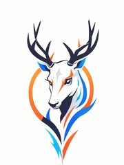 Vector icon deer head illustration