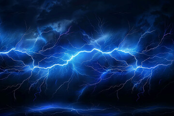 Movie poster backdrop featuring intense blue lightning on a dark base.
