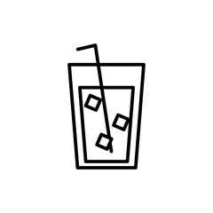 ice coffee line icon