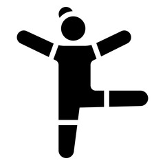 yoga solid icon