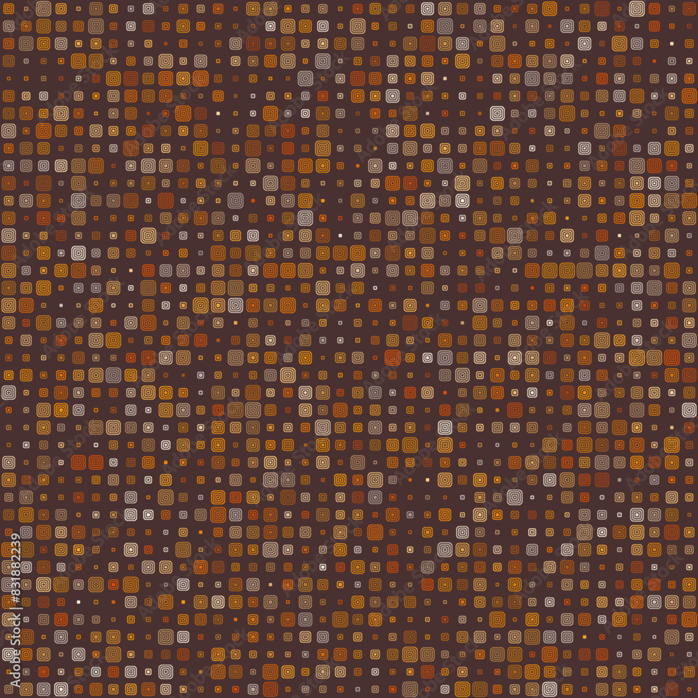 Poster abstract background. stacked rounded square frames in multiple colors. earthy tones with a touch of 