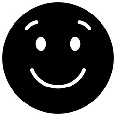 Fototapeta premium happy solid icon