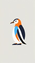Obraz premium Vector icon penguin with ice cream