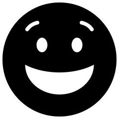 Fototapeta premium laugh solid icon