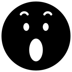 surprised solid icon