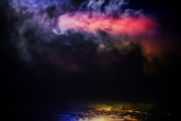 Obraz premium multicolor smoke on black background