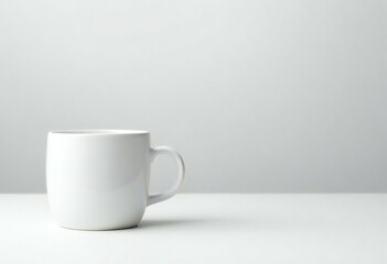 white coffee mug for mock-up in a white background