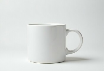 Fototapeta premium white coffee mug for mock-up in a white background