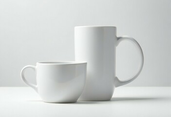 Obraz premium white coffee mug for mock-up in a white background