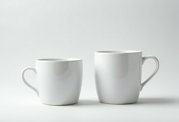 white coffee mug for mock-up in a white background