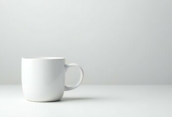white coffee mug for mock-up in a white background