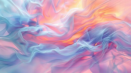 Obraz premium Ethereal, dreamlike abstract background with soft pastel hues and flowing shapes 