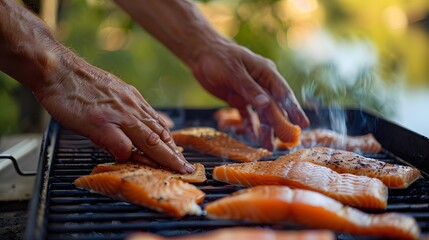 someone Grilled shrimp on stove. seafood of Thailand.