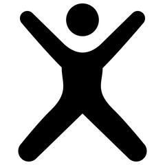 stretching solid icon