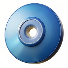 3D Render of a Compact Disc (CD), on isolated white background, Generative AI