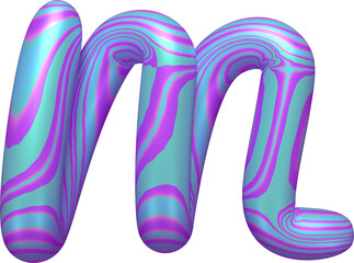 3d font purple blue colors, floral pattern