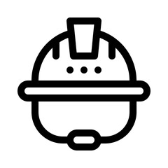 security helmet line icon