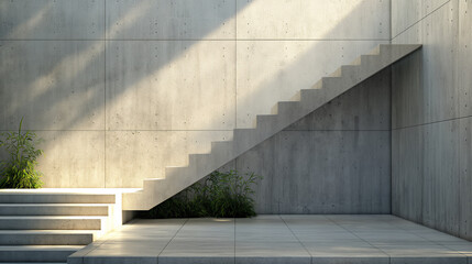 Fototapeta premium The walls are covered with cork and concrete walls with a rough, industrial texture.