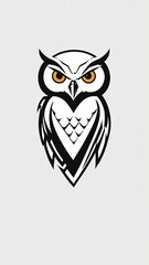 Fototapeta premium Vector icon owl on a branch