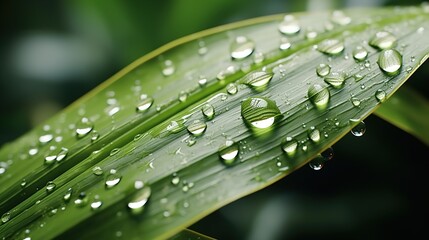 Naklejka premium water drops on a leaf