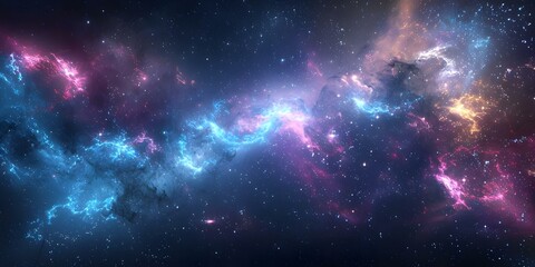 Naklejka premium Vibrant spacethemed background with hig. Concept Space Photography, Vibrant Background, High-quality Images