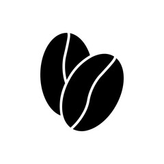 Obraz premium coffee beand glyph icon