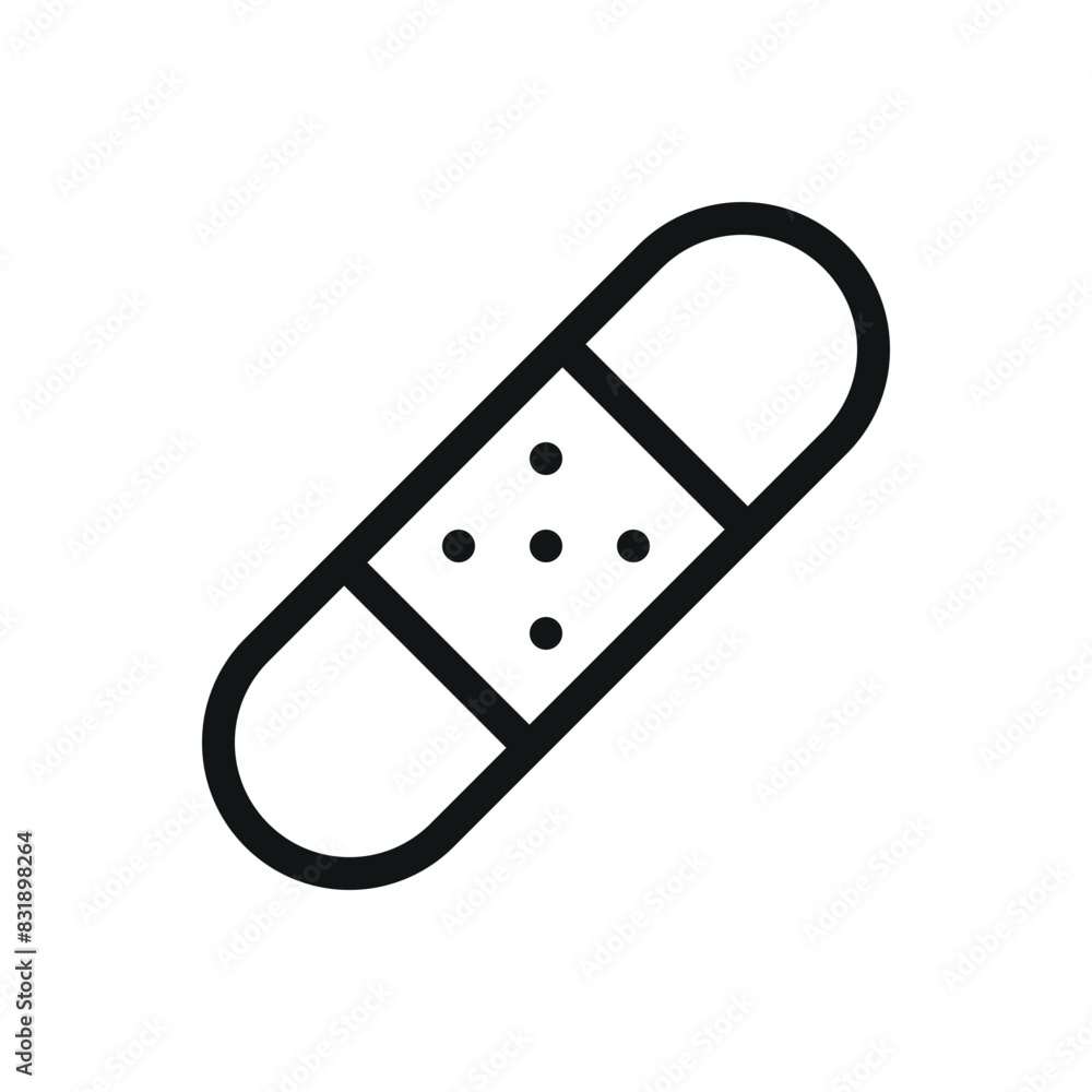 Poster plaster isolated icon, patch vector symbol with editable stroke