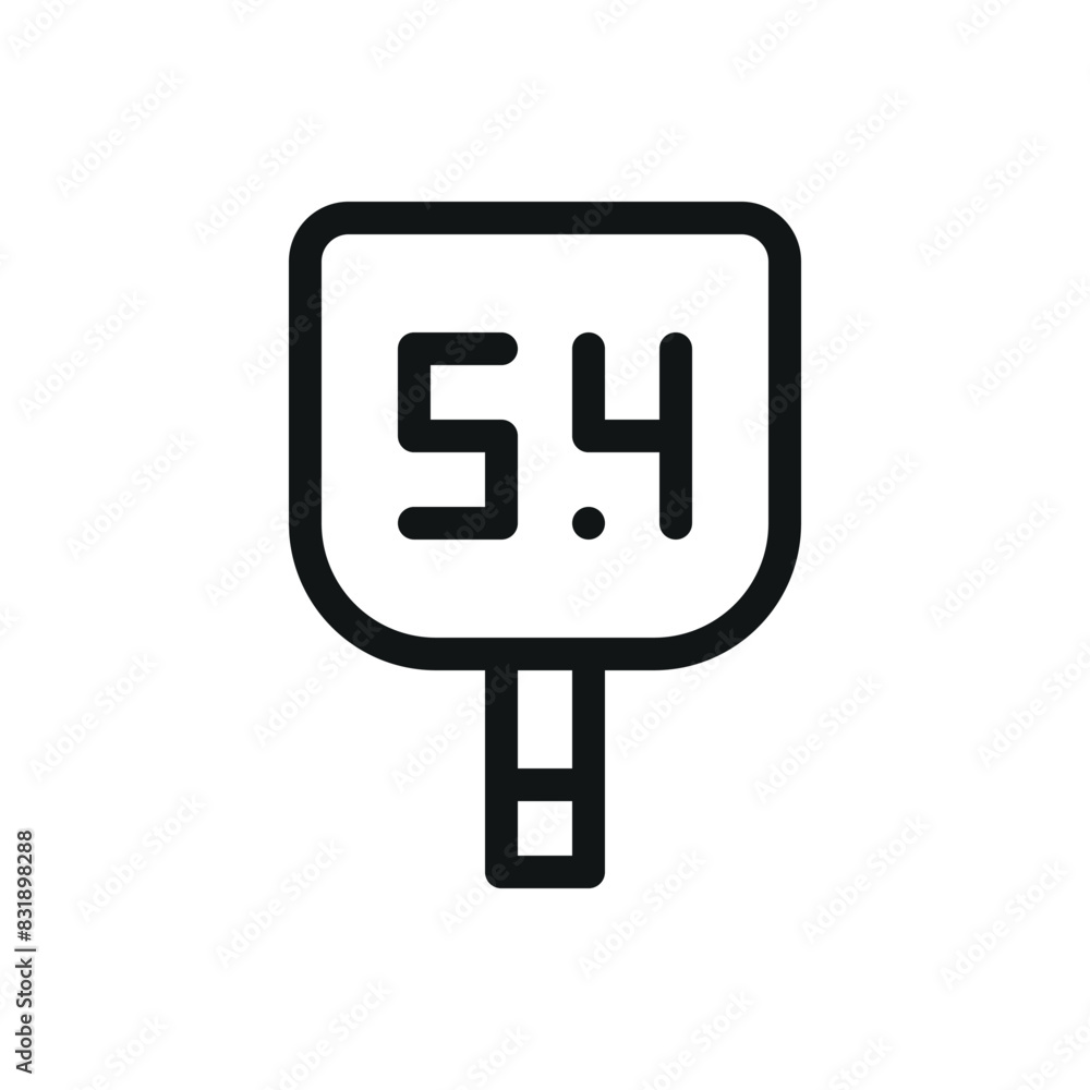 Wall mural glucose meter isolated icon, glucometer vector symbol with editable stroke