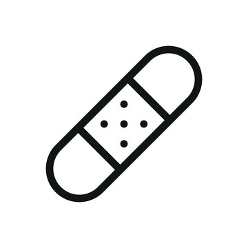Plaster isolated icon, patch vector symbol with editable stroke