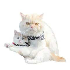 Colorful Detailed Cat Illusration