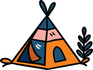 A tent with a door and a window © toonsteb