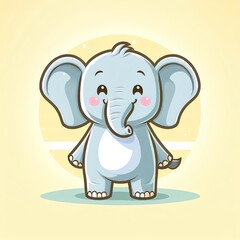 Obraz premium A cute illustration of elephant