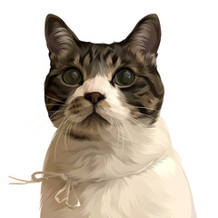 Colorful Detailed Cat Illusration