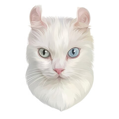 Colorful Detailed Cat Illusration