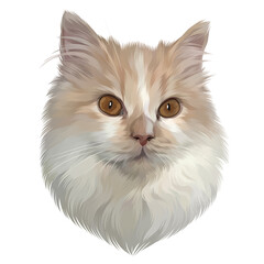 Colorful Detailed Cat Illusration