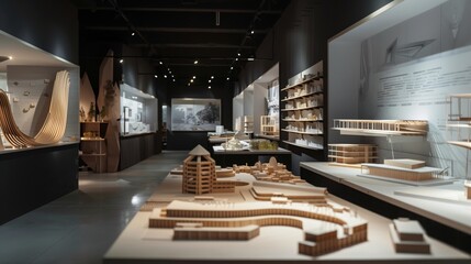The Faculty of Architecture's exhibit showcases innovative building models and cutting-edge designs. - Powered by Adobe