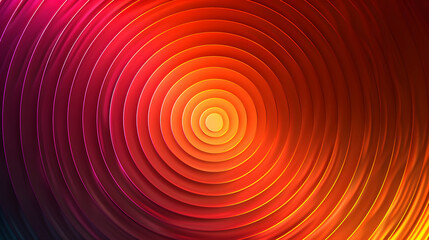 An abstract background featuring concentric circles. Use a gradient of warm colors, starting with deep reds at the center and moving to bright yellows at the edges, to create a sense of warmth