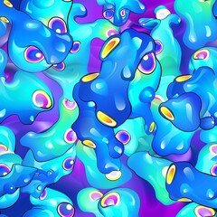 Seamless Pattern With Colorful Pattern with abstract Motifs