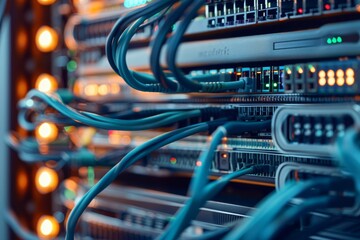 Naklejka premium The complexity and organization of the technology used to store and manage data in a networked environment.