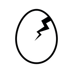 Egg and cracked egg Icon 