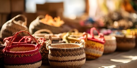 Exploring Artisan Workshops and Craft Markets Highlighting City's Traditional Handmade Goods. Concept Artisan Workshops, Craft Markets, Traditional Handmade Goods, City Exploration, Art Appreciation