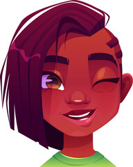 African Girl Wink Avatar