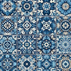 Pattern with blue colour