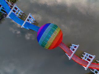 Huaian, Jiangsu Province: China's North-South boundary symbol park in the morning light