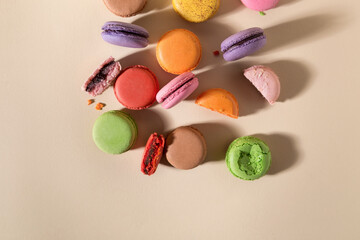 Colorful Macaron Assortment Colorful, Crunchy, and Creamy Delights