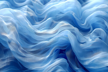 Obraz premium Neon blue and purple multicoloured smoke, cloud, fine fabric, design elements, Image colourful abstract blue background, smooth shimmering waves texture