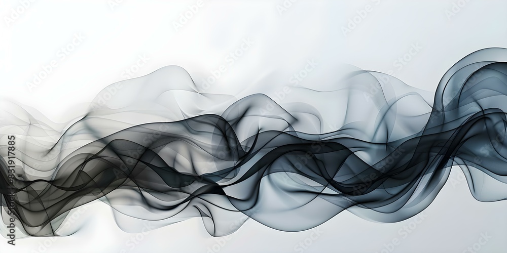 Aufkleber flowing forms in muted colors: an abstract background sparking imagination. concept abstract art, mu