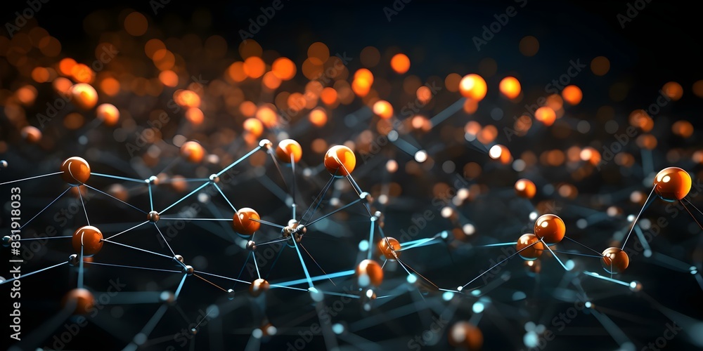 Poster visual representation of cryptocurrency transactions in cyber security. concept cryptocurrency trans