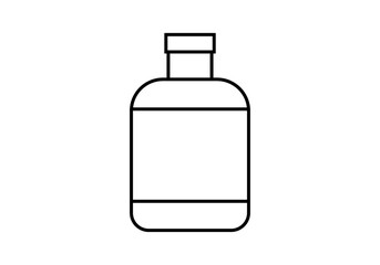 Icono negro de botella de cosmético