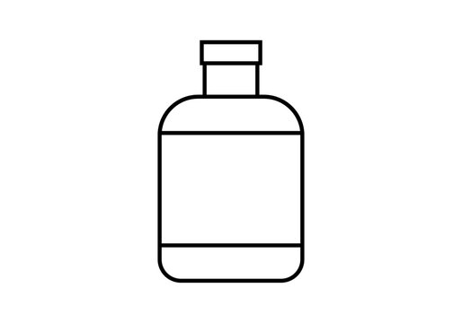 Icono negro de botella de cosm&eacute;tico